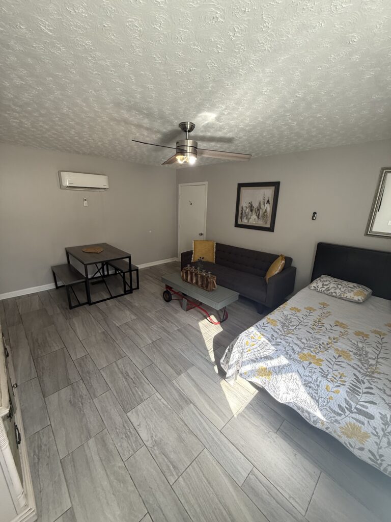 Unit 4 living & bedroom